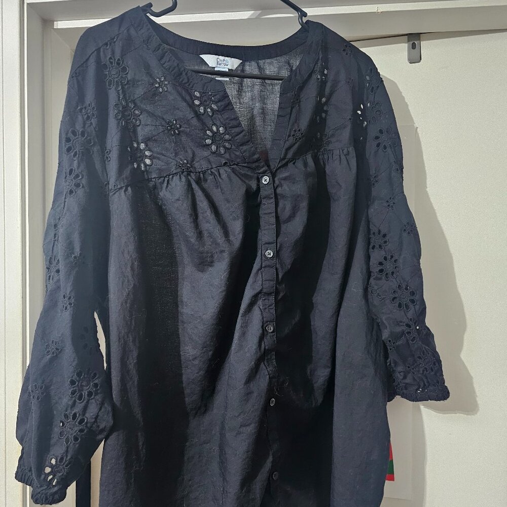 Croft & Barrow Button Up Cotton Blouse
